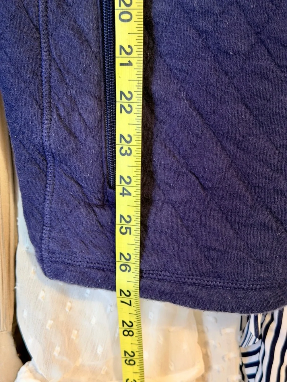 J. Crew Quilted Half-Zip Pullover - Navy Blue - Picture 5 of 9